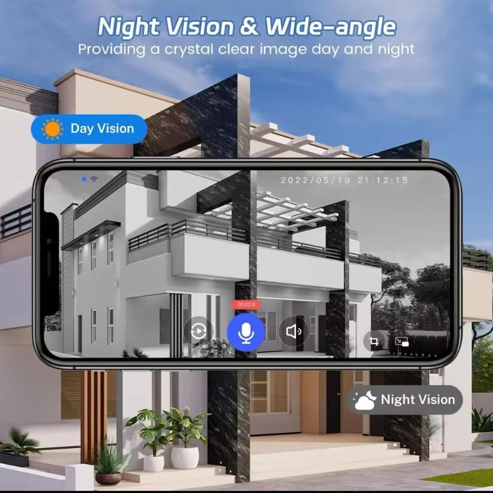5MP WiFi Video Door Peephole Camera Doorbell Viewer with LCD Monitor Night Vision Tuya APP Control for Apartment Home Security