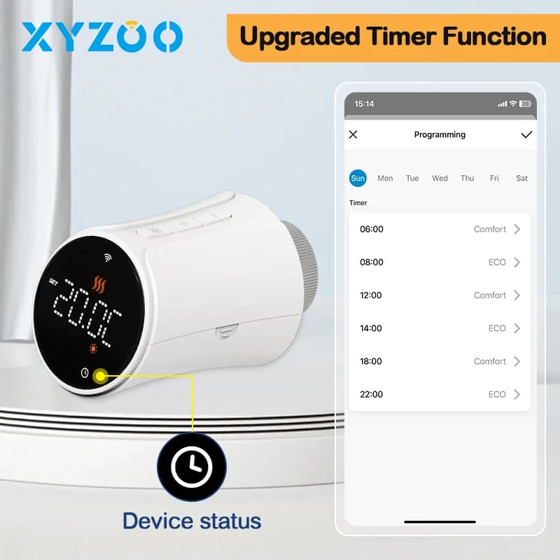 Smart WiFi Thermostat Radiator Actuator Tuya TRV Thermostatic Valve Heating Temperature Controller Voice Alexa Google Home Alice