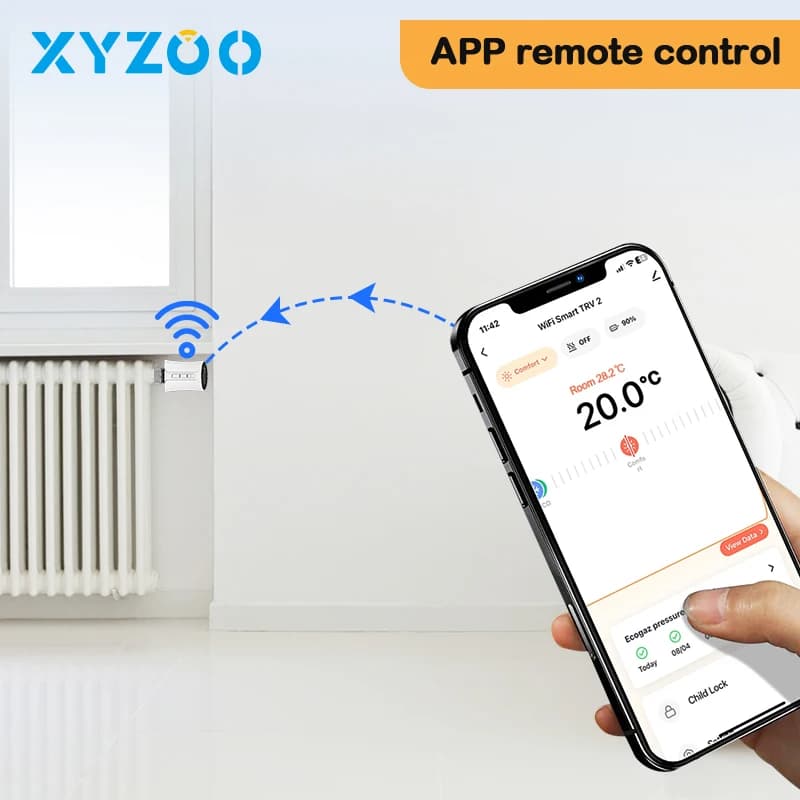 Smart WiFi Thermostat Radiator Actuator Tuya TRV Thermostatic Valve Heating Temperature Controller Voice Alexa Google Home Alice