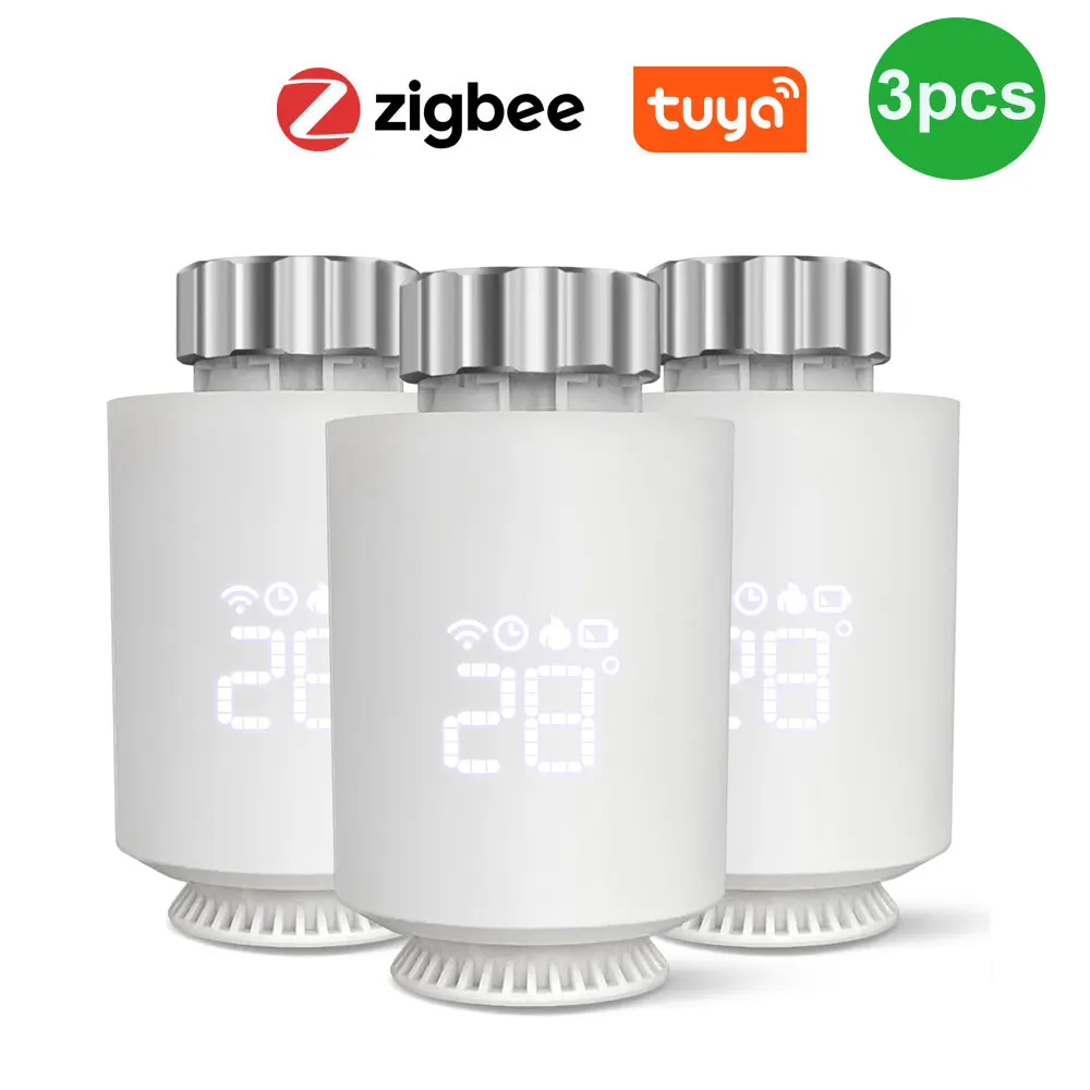 NEW Tuya ZigBee Radiator Actuator Thermostat Smart TRV Thermostatic Valve Temperature Controller Support Alexa Google Home TRV