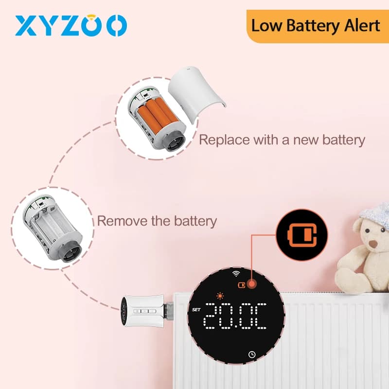 Smart WiFi Thermostat Radiator Actuator Tuya TRV Thermostatic Valve Heating Temperature Controller Voice Alexa Google Home Alice