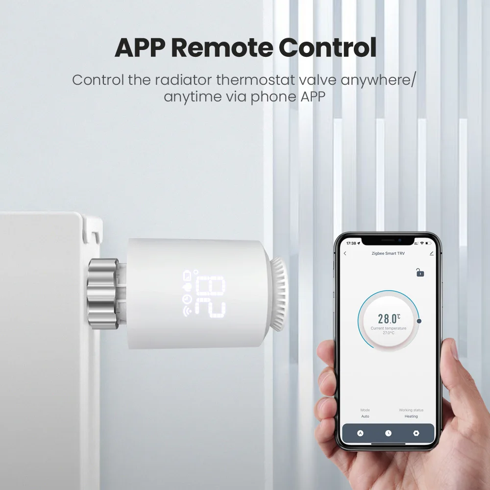Tuya ZigBee Wifi Radiator Actuator Smart TRV Thermostatic Valve Temperature Controller For Alexa Google Home