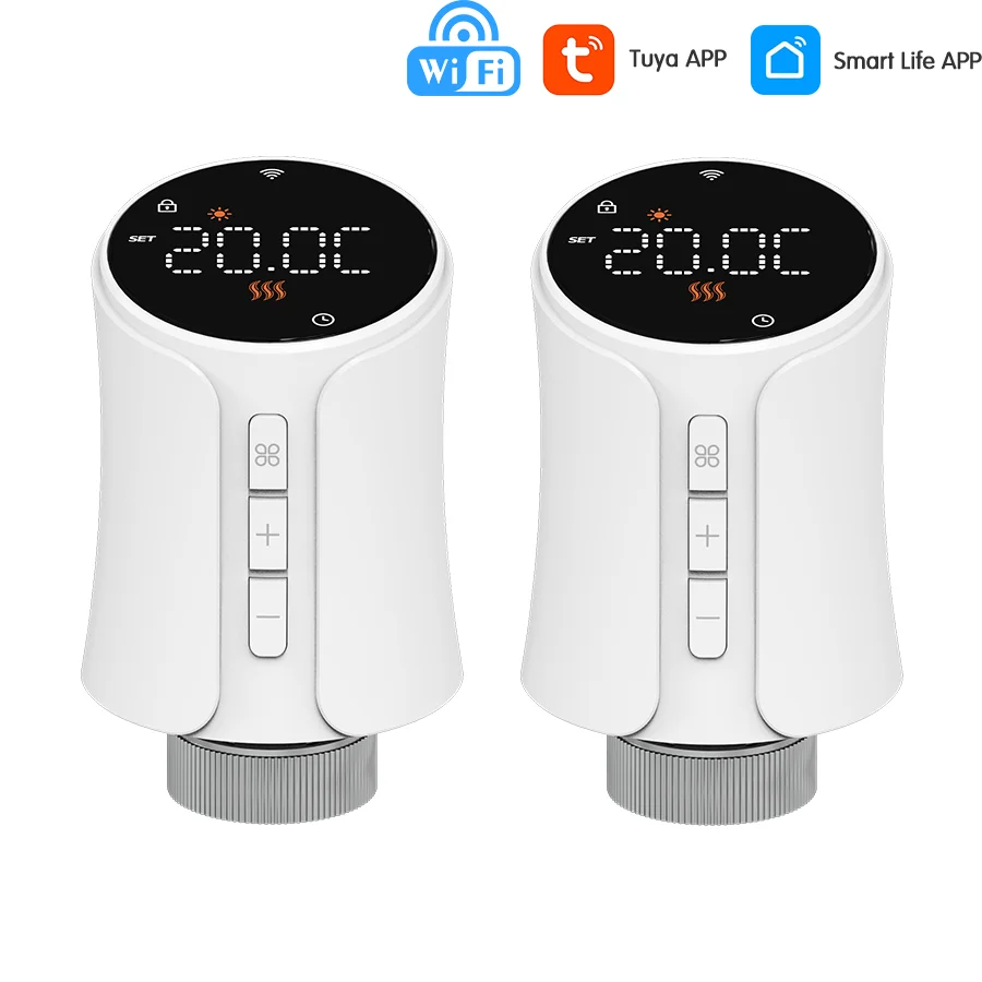 Smart WiFi Thermostat Radiator Actuator Tuya TRV Thermostatic Valve Heating Temperature Controller Voice Alexa Google Home Alice
