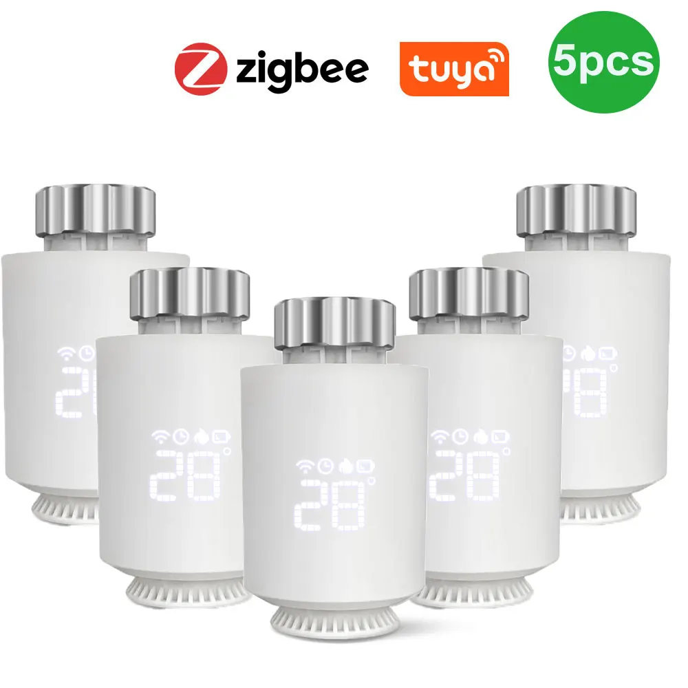 NEW Tuya ZigBee Radiator Actuator Thermostat Smart TRV Thermostatic Valve Temperature Controller Support Alexa Google Home TRV