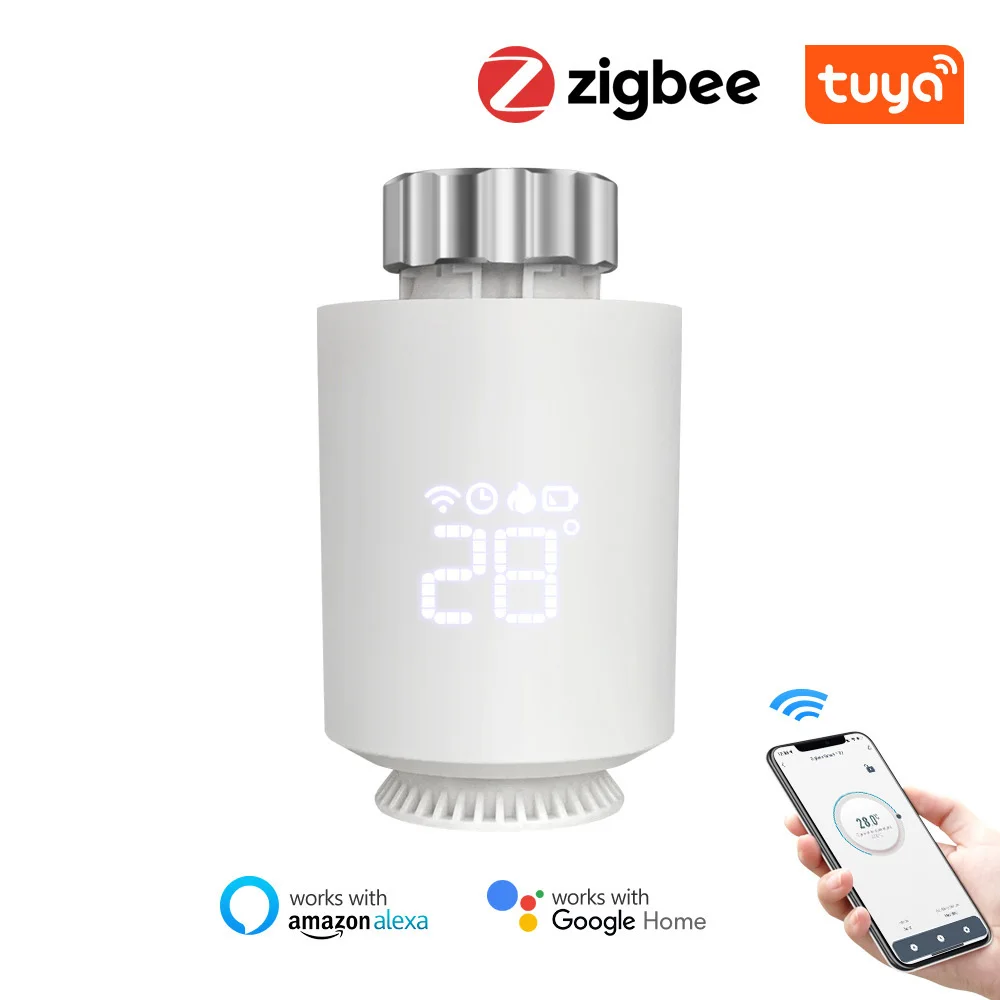 Tuya ZigBee Wifi Radiator Actuator Smart TRV Thermostatic Valve Temperature Controller For Alexa Google Home