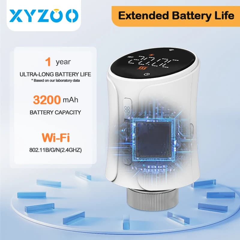 Smart WiFi Thermostat Radiator Actuator Tuya TRV Thermostatic Valve Heating Temperature Controller Voice Alexa Google Home Alice