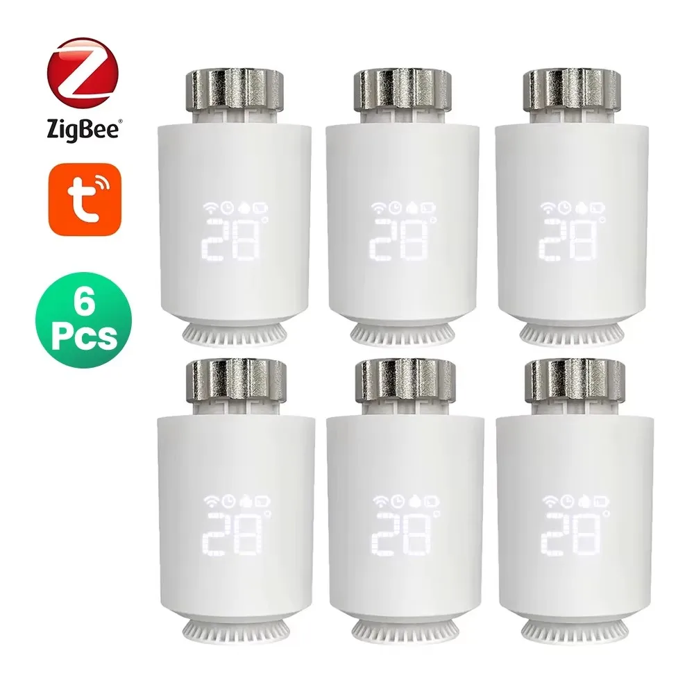 NEW Tuya ZigBee Radiator Actuator Thermostat Smart TRV Thermostatic Valve Temperature Controller Support Alexa Google Home TRV