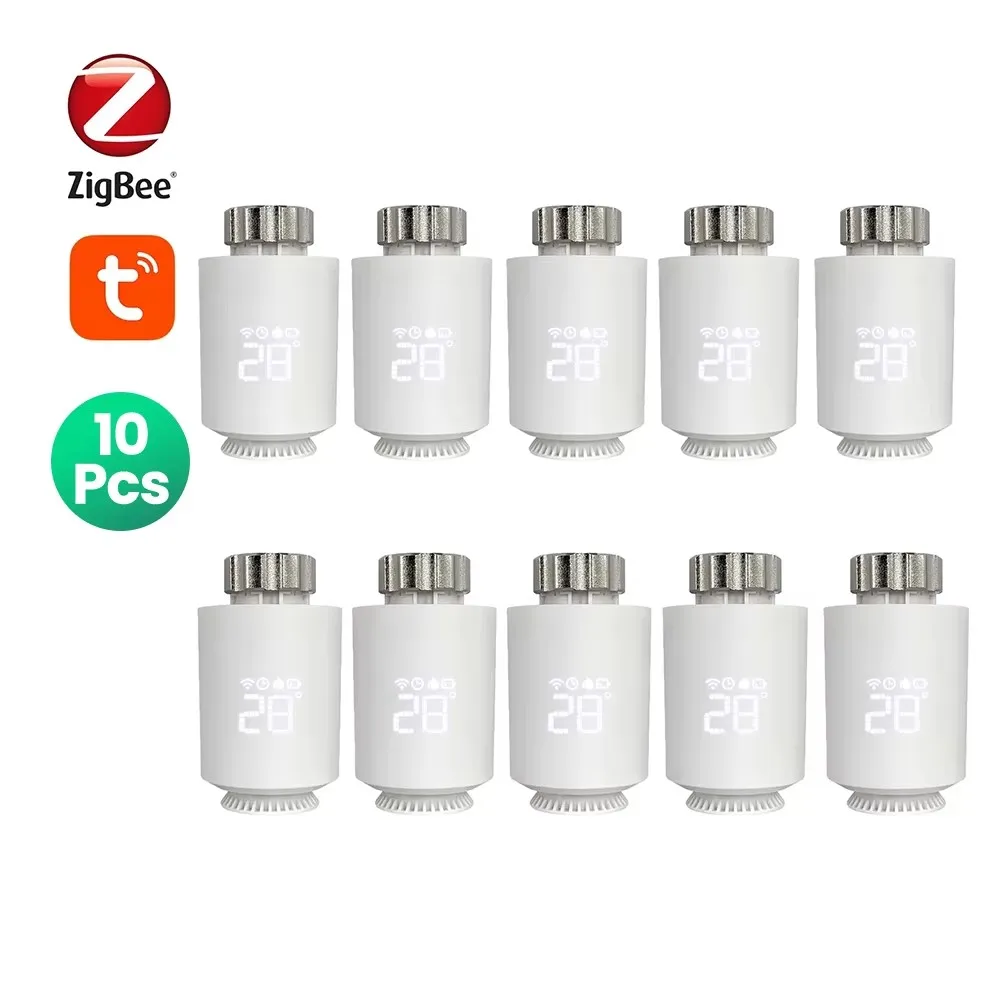 NEW Tuya ZigBee Radiator Actuator Thermostat Smart TRV Thermostatic Valve Temperature Controller Support Alexa Google Home TRV